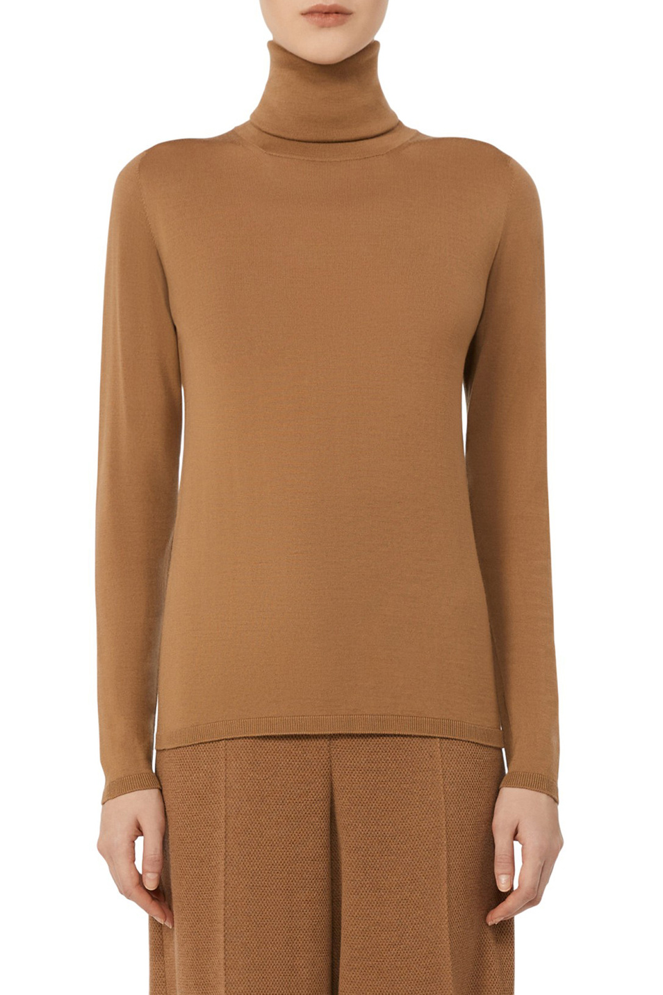 Водолазка SALUTO из шерсти|Основной цвет:Коричневый Женский Max Mara Водолазка SALUTO из шерсти (цвет ), артикул 2521366162 | Фото 3