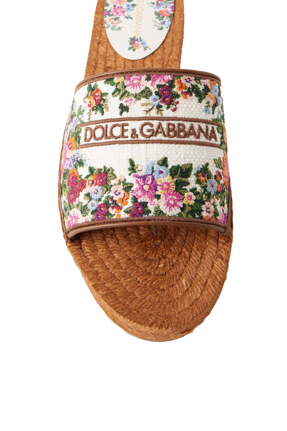 Женский Dolce & Gabbana Шлепанцы с вышивкой (цвет ), артикул CE0148-A6483 | Фото 4