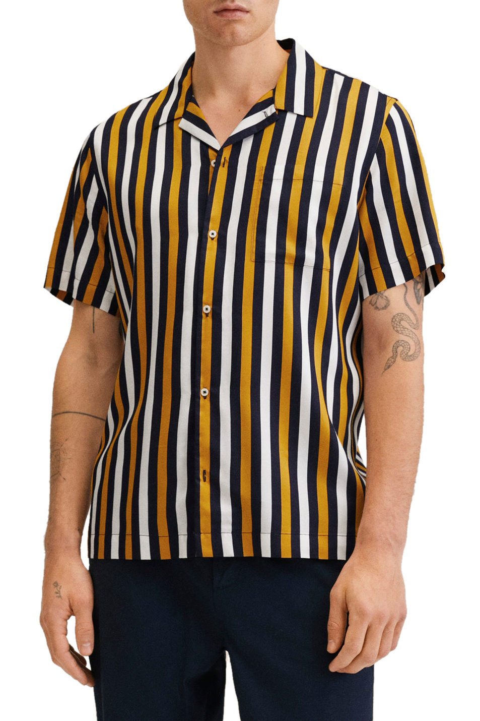 Мужской Mango Man Рубашка SEIXAL в полоску (цвет ), артикул 27007111 | Фото 3