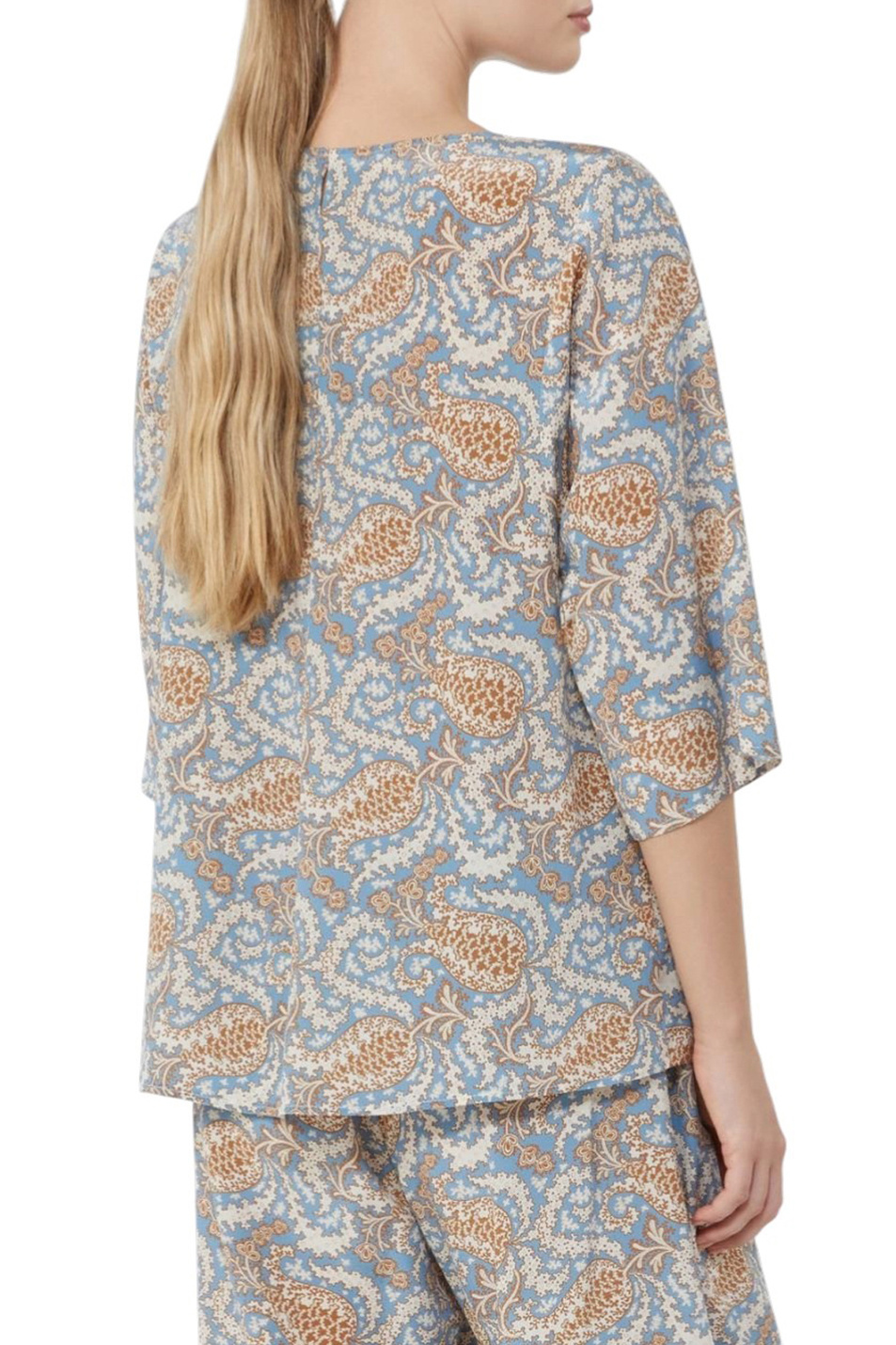 Женский Weekend Max Mara Блузка WKDGINNICO с принтом (цвет ), артикул 2615111142 | Фото 4