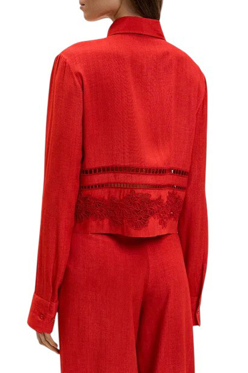 Женский ERMANNO SCERVINO Блузка с кружевом (цвет ), артикул D482K338APEMY | Фото 5