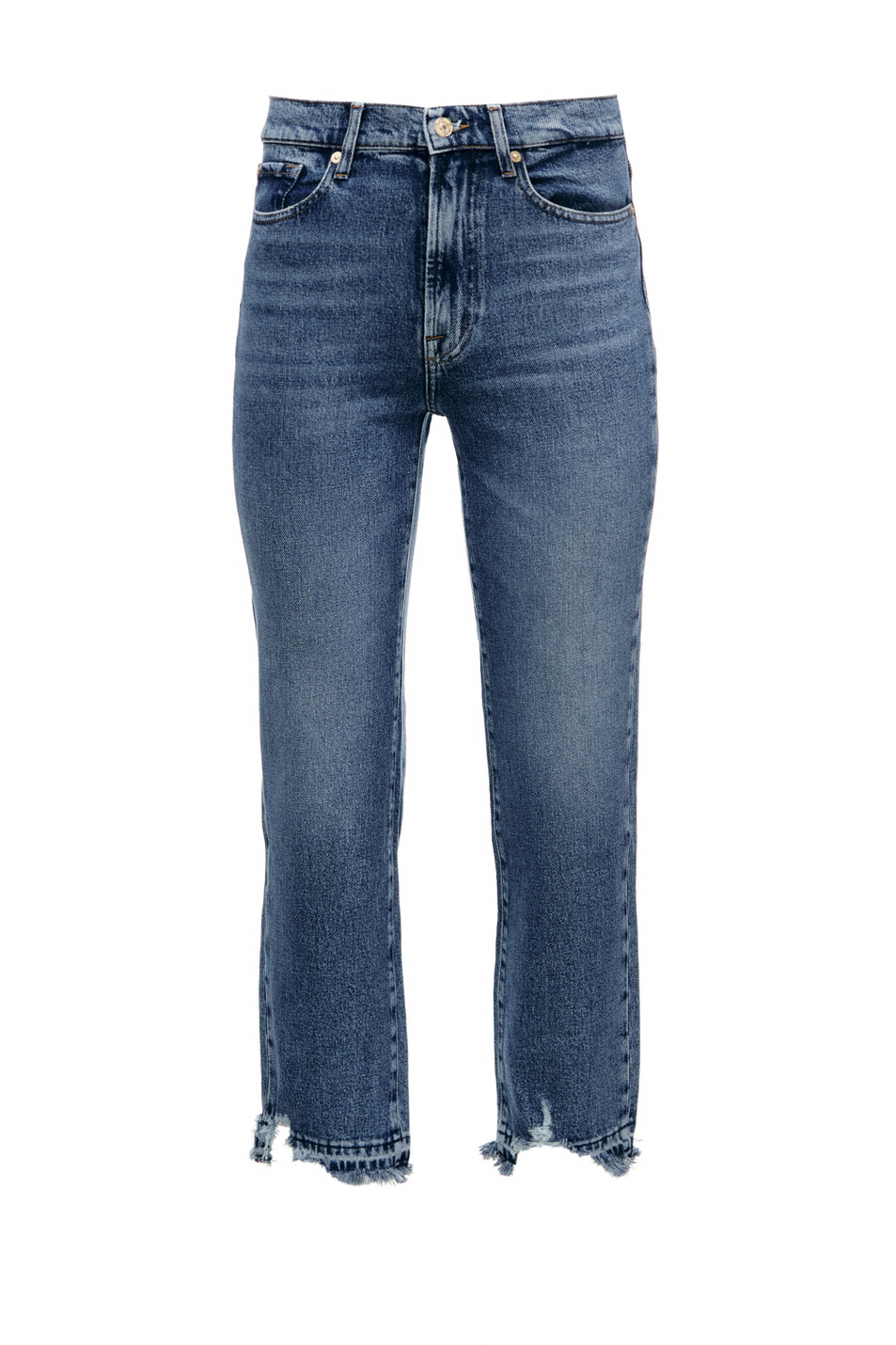 Женский 7 for all Mankind Джинсы LOGAN STOVEPIPE Street Wise with Distressed Hem (цвет ), артикул JSSLC100WI | Фото 1