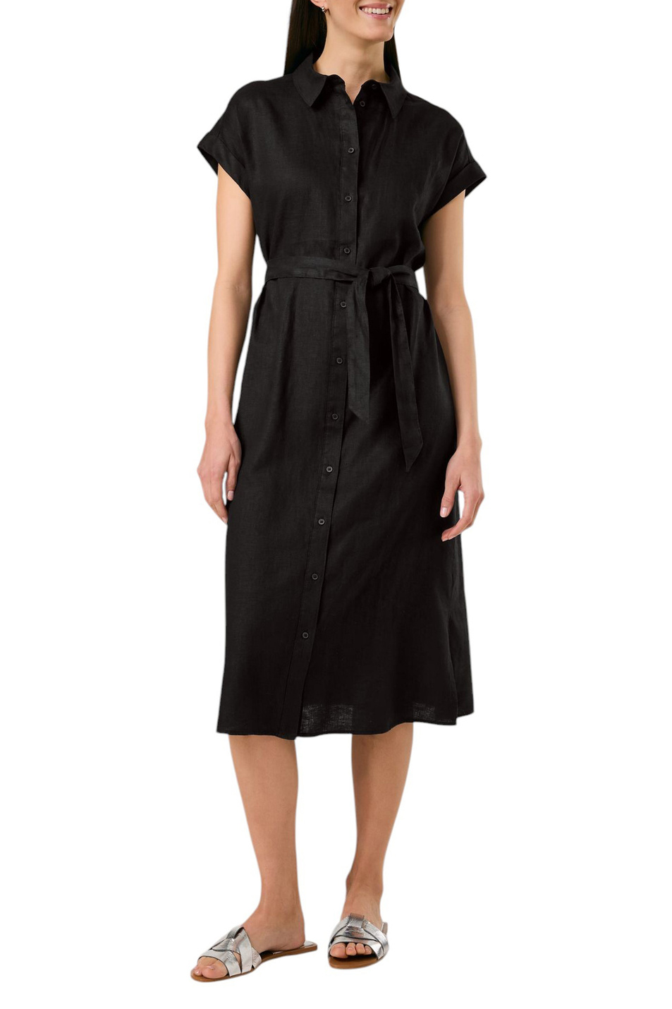 Женский Gerry Weber Платье-рубашка из льна (цвет ), артикул 580070-31235 | Фото 3