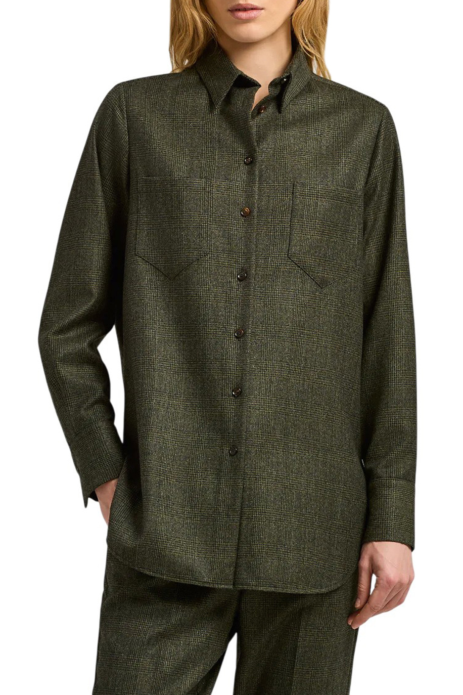 Женский Kiton Рубашка из шерсти (цвет ), артикул D52451K0513G02009 | Фото 3