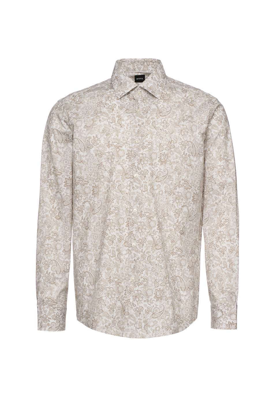 Рубашка H-JOE с принтом|Основной цвет:Бежевый Мужской BOSS Рубашка H-JOE с принтом (цвет ), артикул 50555942 | Фото 1