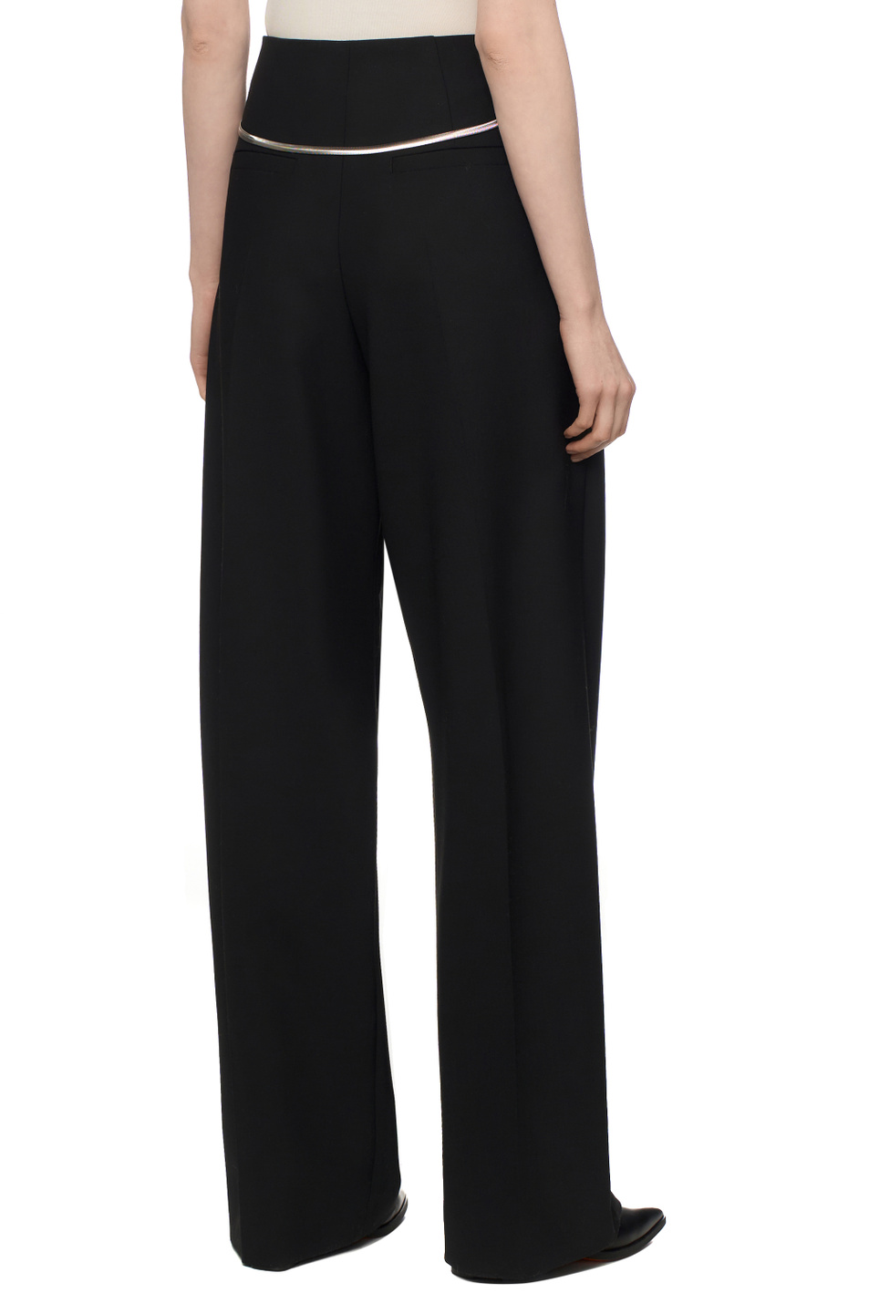 Брюки FANTE с поясом|Основной цвет:Черный Женский Sportmax Брюки FANTE с поясом (цвет ), артикул 2612131031 | Фото 5