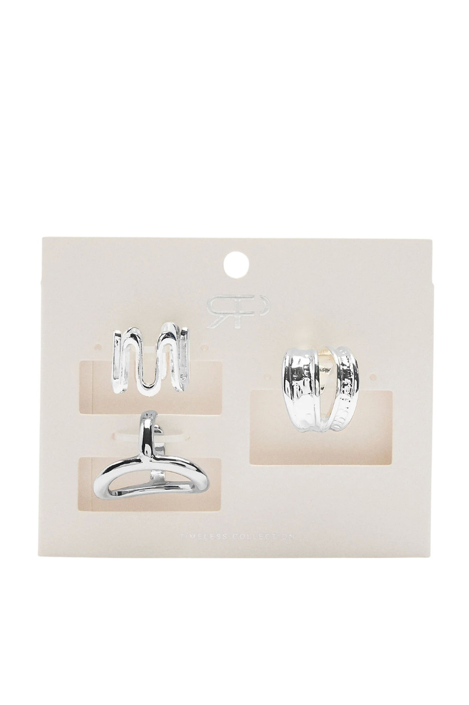 Кольцо в комплекте из 3 шт|Основной цвет:Серебристый Женский Parfois Кольцо в комплекте из 3 шт (цвет ), артикул 240042 | Фото 3