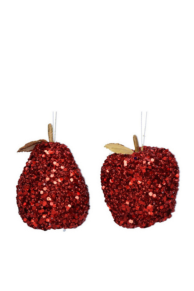 Не имеет пола Gisela Graham Елочная игрушка "Красный фрукт" 9 см (цвет ), артикул 16041 | Фото 1