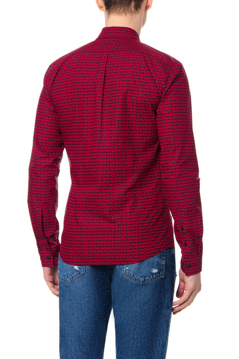 HUGO Рубашка облегающего кроя с принтом (Красный цвет), артикул 50472864 | Фото 5
