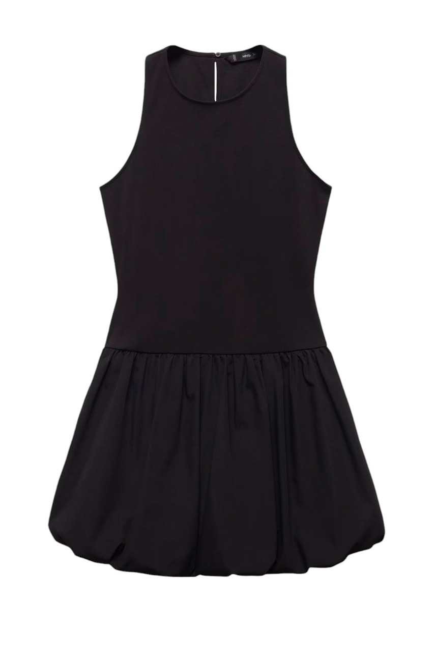 Платье NUBA из эластичного хлопка|Основной цвет:Черный|Артикул:67077133 | Фото 1