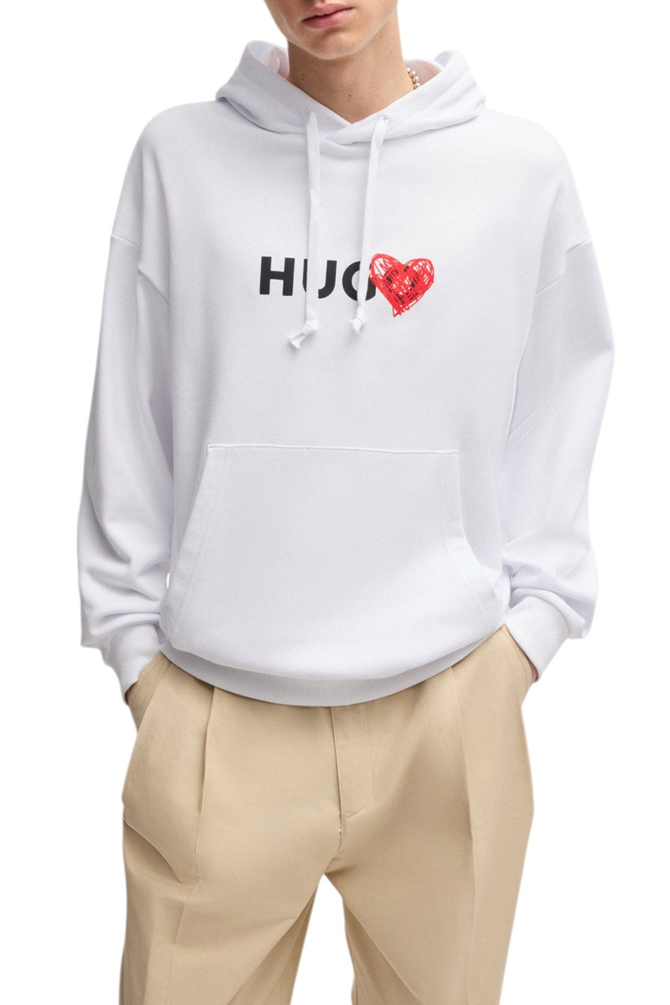 Мужской HUGO Худи Dewgili из натурального хлопка (цвет ), артикул 50530577 | Фото 2