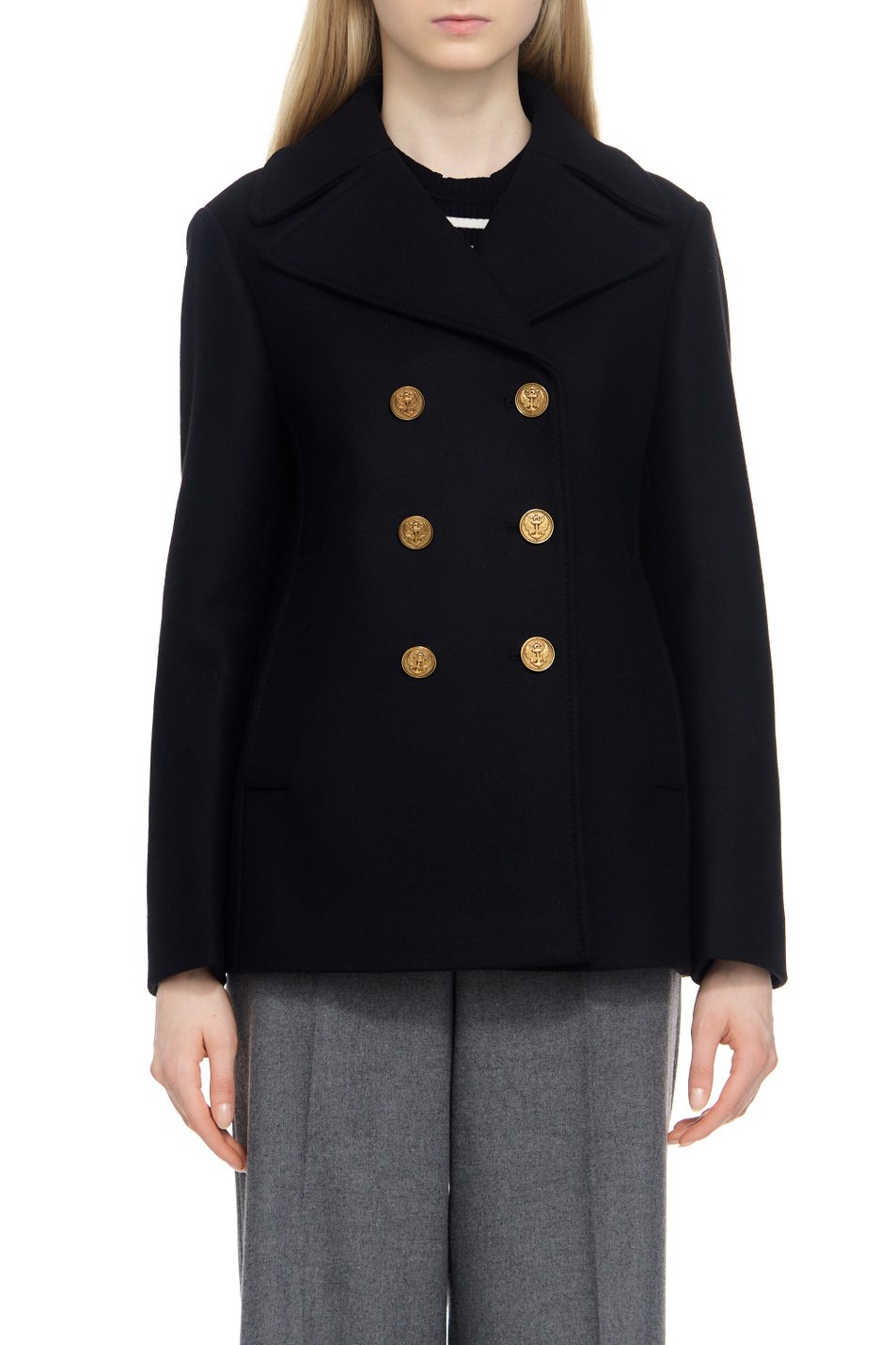 Женский Red Valentino Полупальто из смесовой шерсти с добавлением кашемира (цвет ), артикул 3R3CJB905Y6 | Фото 3
