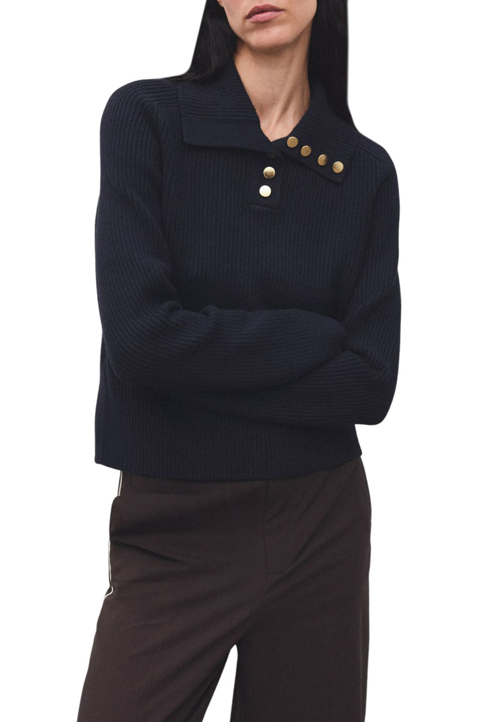 Джемпер поло BOTORI|Основной цвет:Синий Женский Mango Джемпер поло BOTORI (цвет ), артикул 17007786 | Фото 3