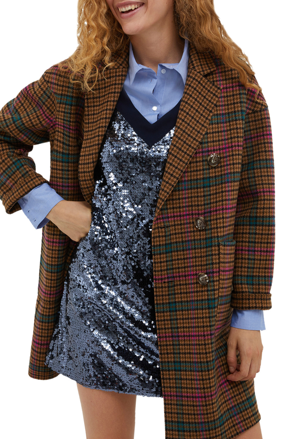 MAX&Co. Двустороннее пальто VESTIGIO из шерсти с добавлением нейлона (цвет ), артикул 70140122 | Фото 3