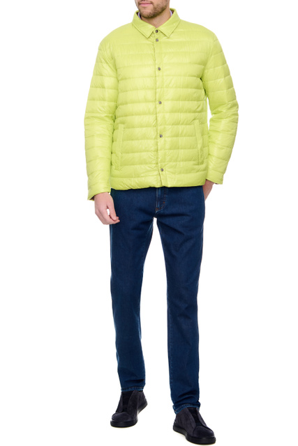 Куртка двусторонняя стеганая|Основной цвет:Салатовый|Артикул:PI001004U12017 | Фото 2