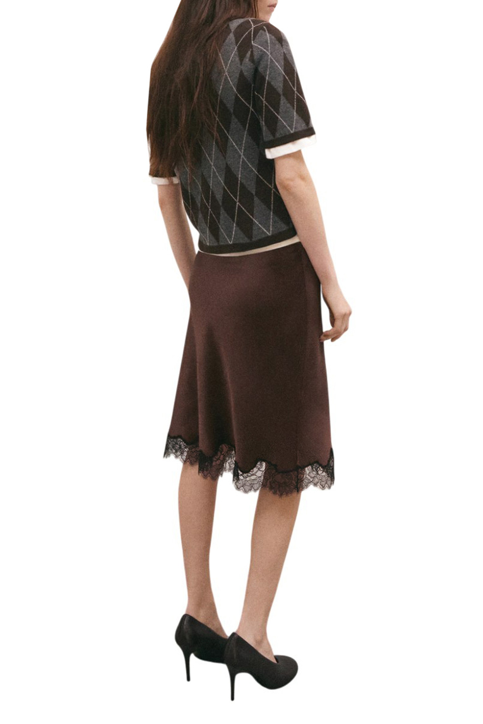 Женский Mango Юбка SELENA с кружевом (цвет ), артикул 27081334 | Фото 3