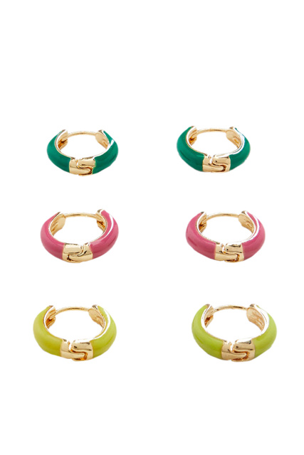 Набор серег-колец TILOS|Основной цвет:Золотой|Артикул:27002527 | Фото 1