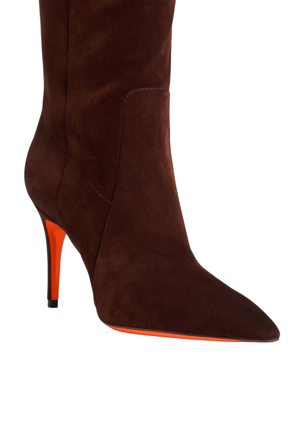 Сапоги из натуральной замши|Основной цвет:Коричневый Женский Santoni Сапоги из натуральной замши (цвет ), артикул WSID71836HI2SAEAS26 | Фото 5