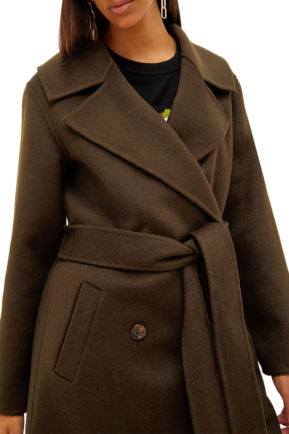 Женский Liu Jo Двубортное пальто из смесовой шерсти (цвет ), артикул WF2039T4627 | Фото 3