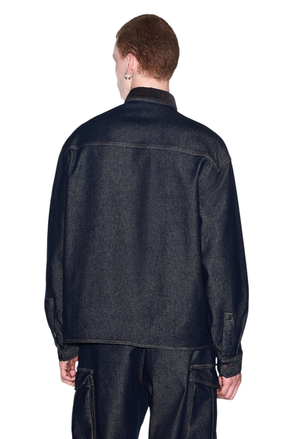 Мужской Armani Exchange Рубашка джинсовая с воротником из вельвета (цвет ), артикул XM003402-AF27235 | Фото 6