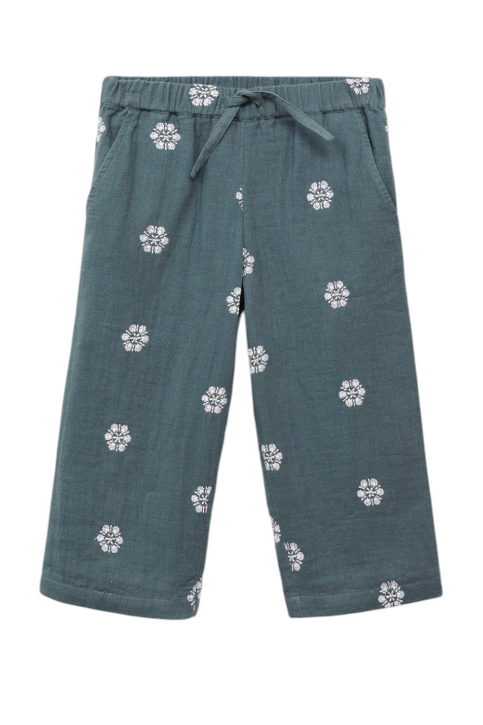 Малышкам девочкам Mango Kids Брюки LAGOONP из хлопка (цвет ), артикул 87090635 | Фото 1