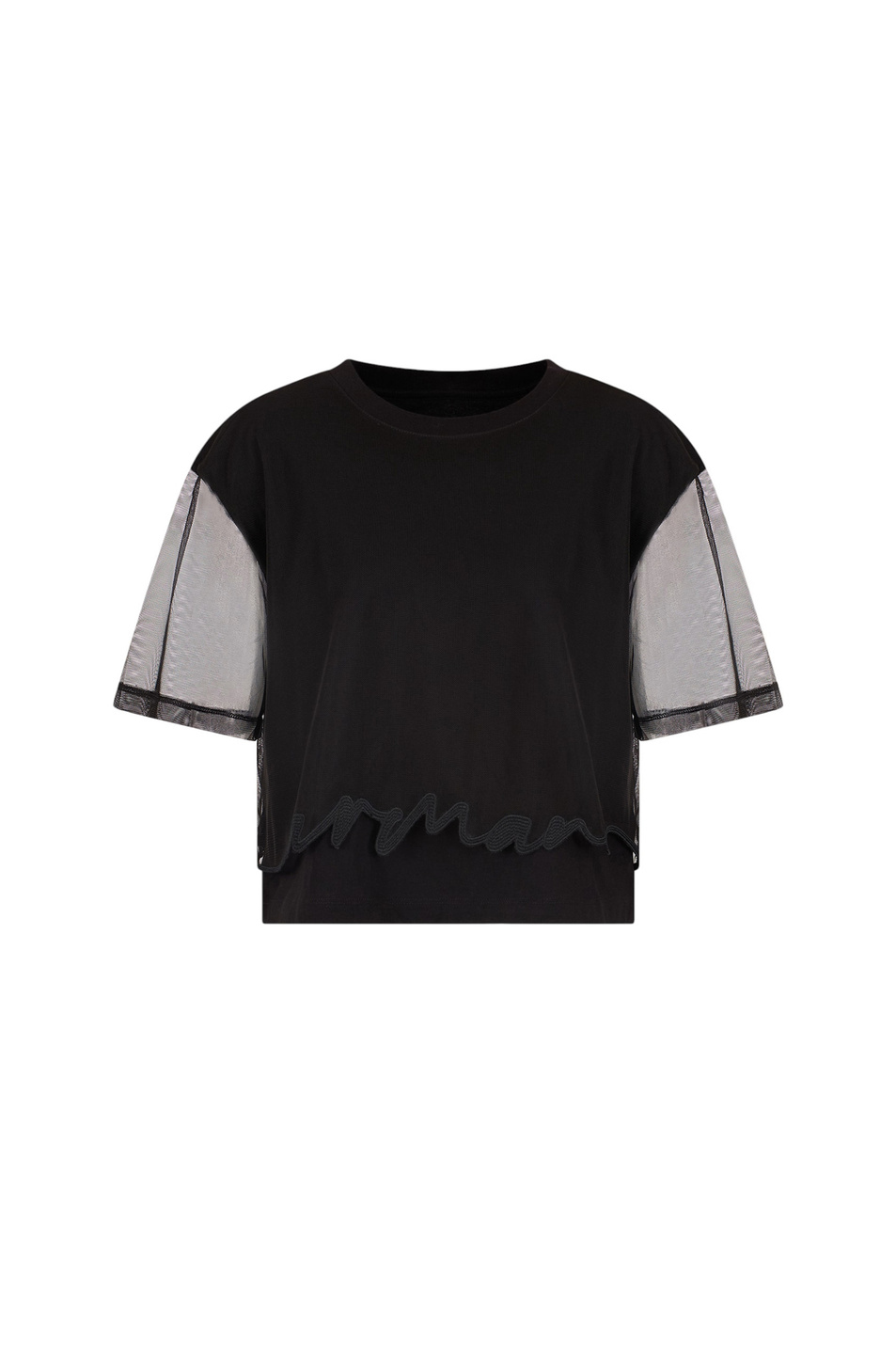 Женский Armani Exchange Футболка с полупрозрачными рукавами (цвет ), артикул XW000541-AF10359 | Фото 1