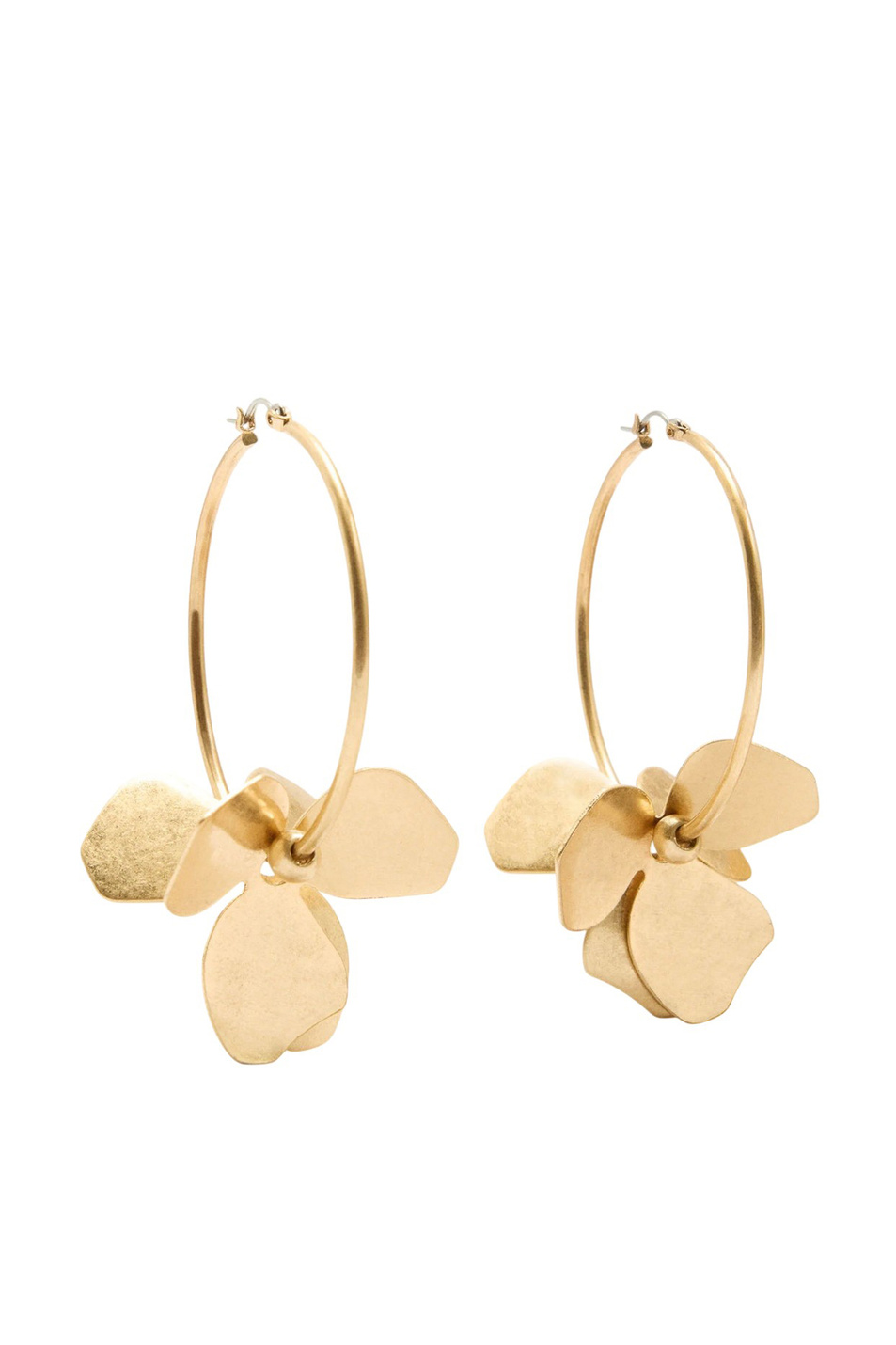 Серьги-кольца с подвеской в виде цветка|Основной цвет:Золотой Женский Parfois Серьги-кольца с подвеской в виде цветка (цвет ), артикул 166730 | Фото 1