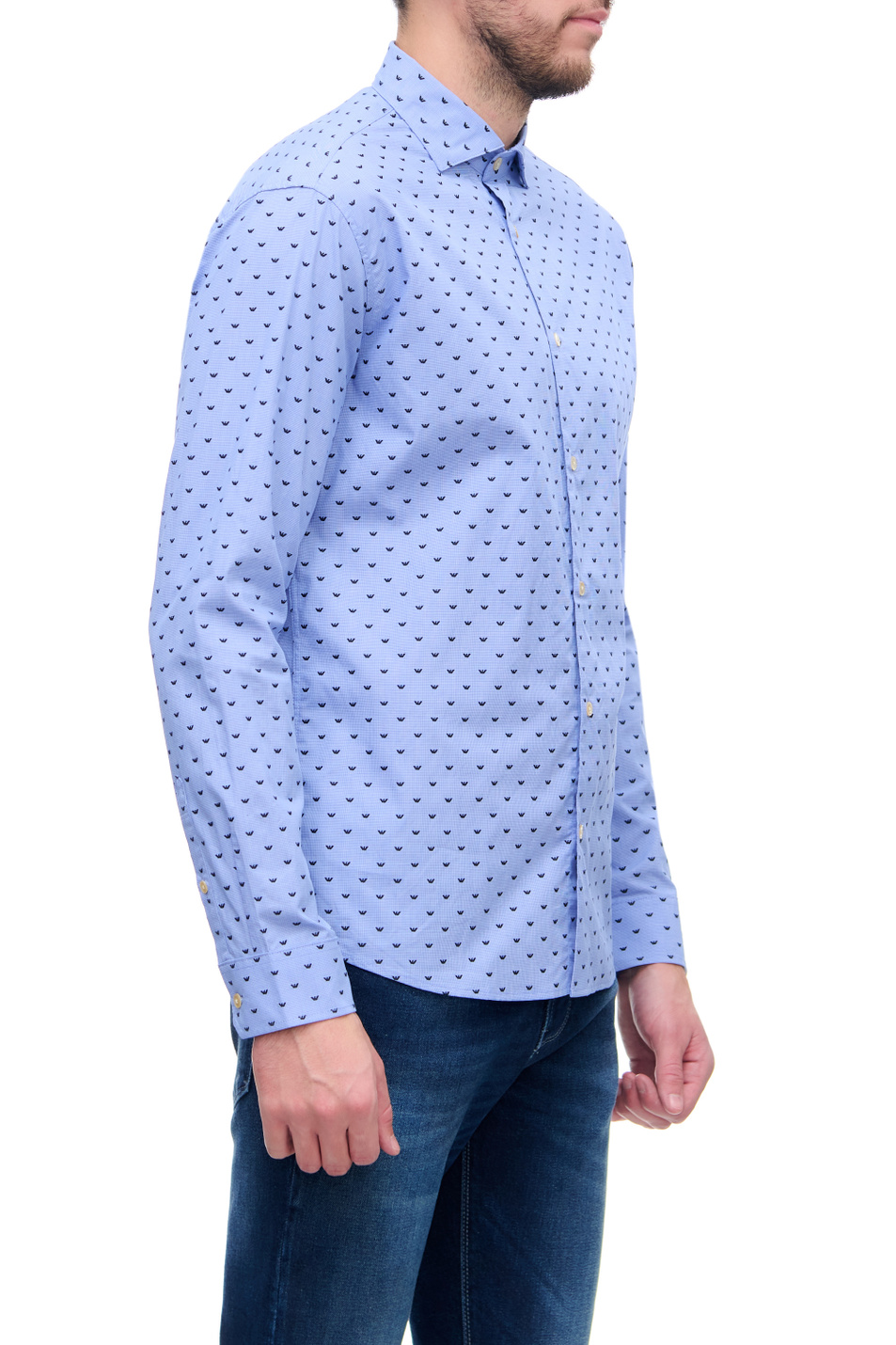 Мужской Emporio Armani Рубашка из натурального хлопка (цвет ), артикул 6K1CD4-1NZRZ | Фото 3