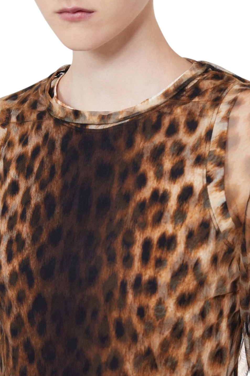 Женский Sportmax Лонгслив ZEBU с леопардовым принтом (цвет ), артикул 2612941072 | Фото 5