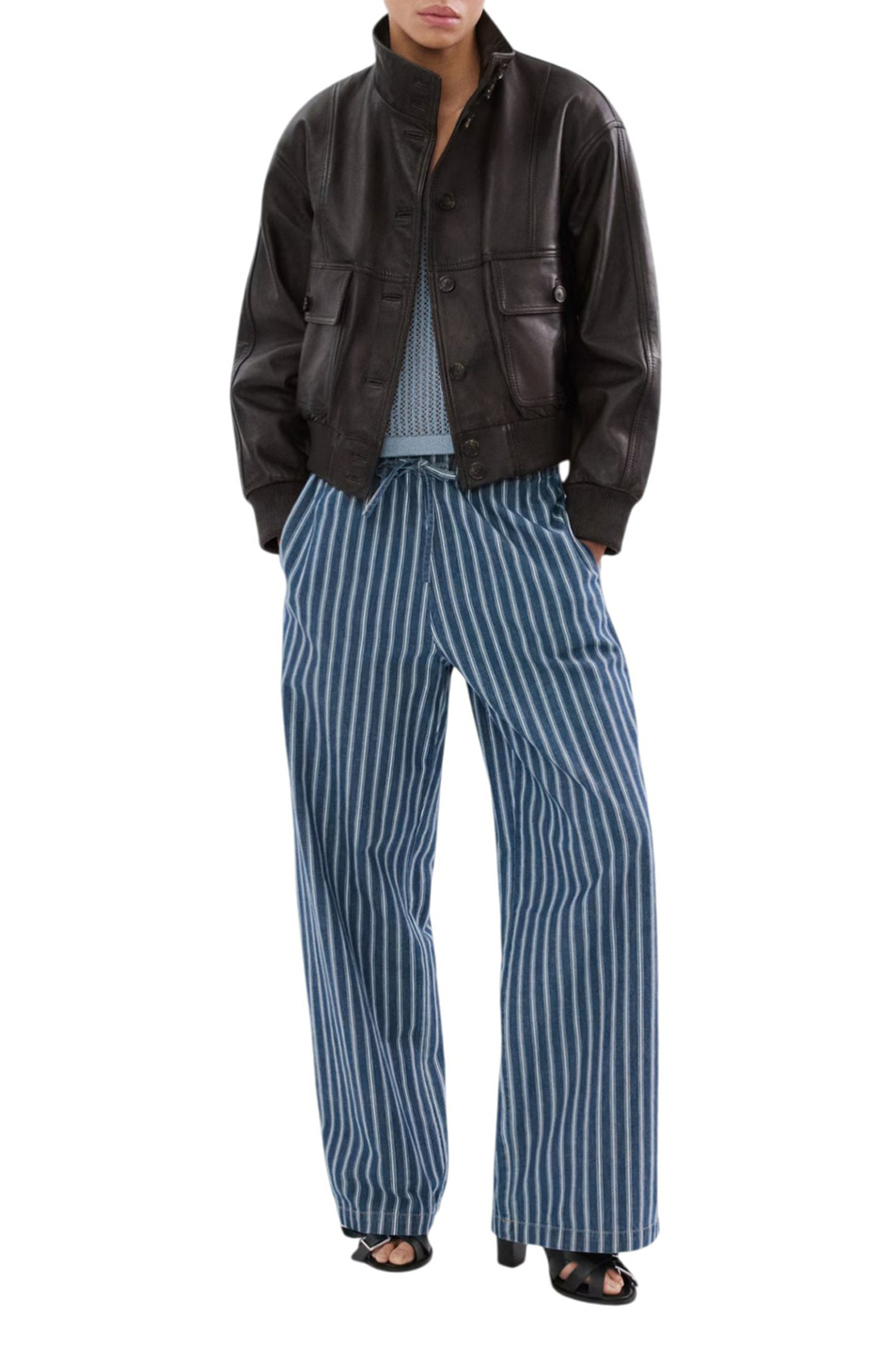 Женский Mango Брюки JUNO в полоску (цвет ), артикул 27066342 | Фото 2