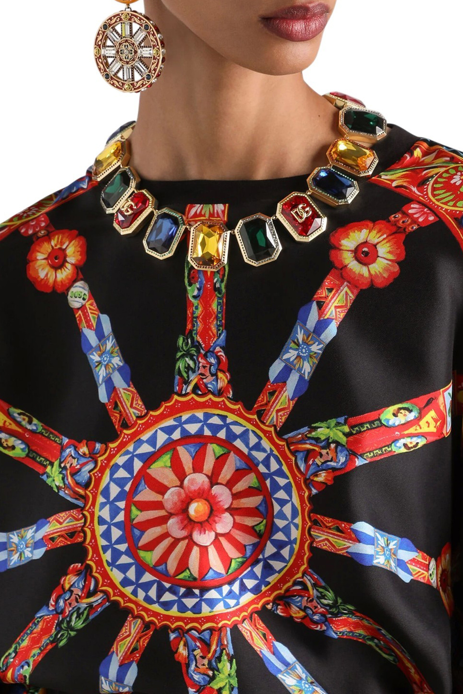 Женский Dolce & Gabbana Футболка с принтом Carretto (цвет ), артикул F8W13T-GDDVP | Фото 5