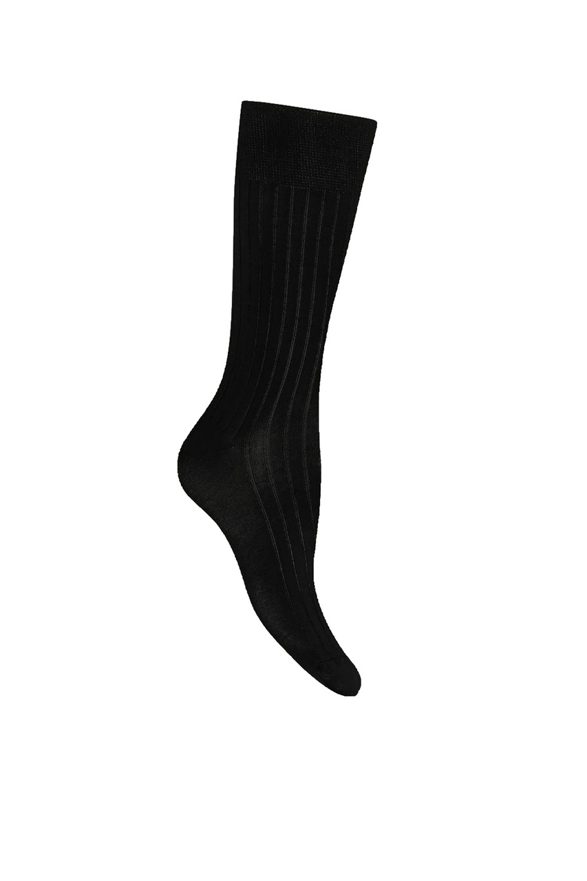 Носки Luxury Cotton Rib из эластичного хлопка|Основной цвет:Черный|Артикул:45043 | Фото 1