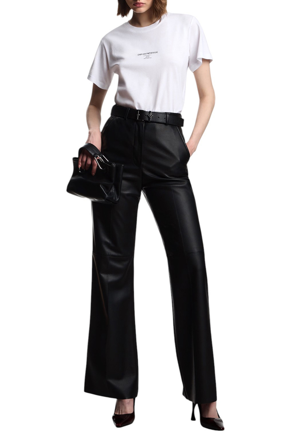 Женский Emporio Armani Футболка из хлопка с принтом (цвет ), артикул EW002837-AF12597 | Фото 2