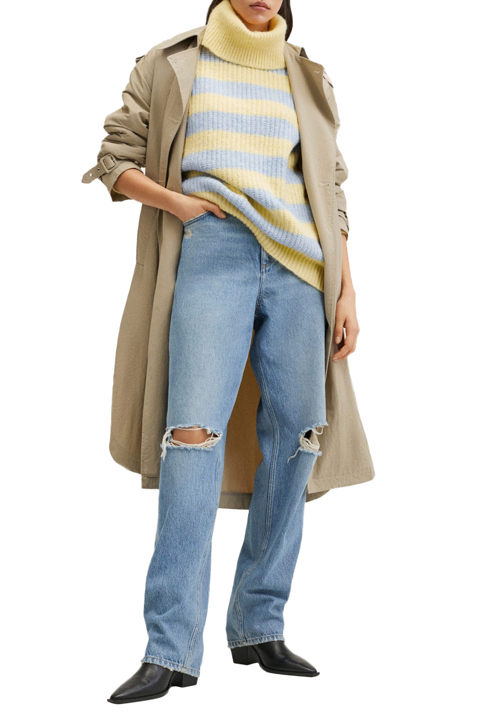 Свитер оверсайз LASTRUMC в полоску|Основной цвет:Мультиколор Женский Mango Свитер оверсайз LASTRUMC в полоску (цвет ), артикул 27032883 | Фото 2