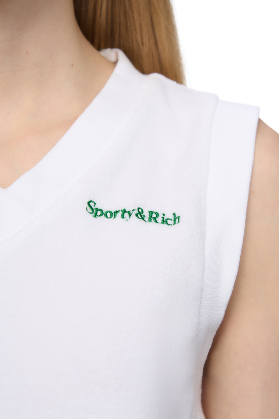 Женский Sporty & Rich Жилет с логотипом (цвет ), артикул WS032S408SW | Фото 6