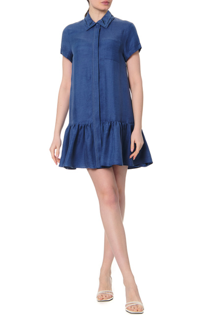 Платье свободного кроя|Основной цвет:Синий|Артикул:50467056 | Фото 2