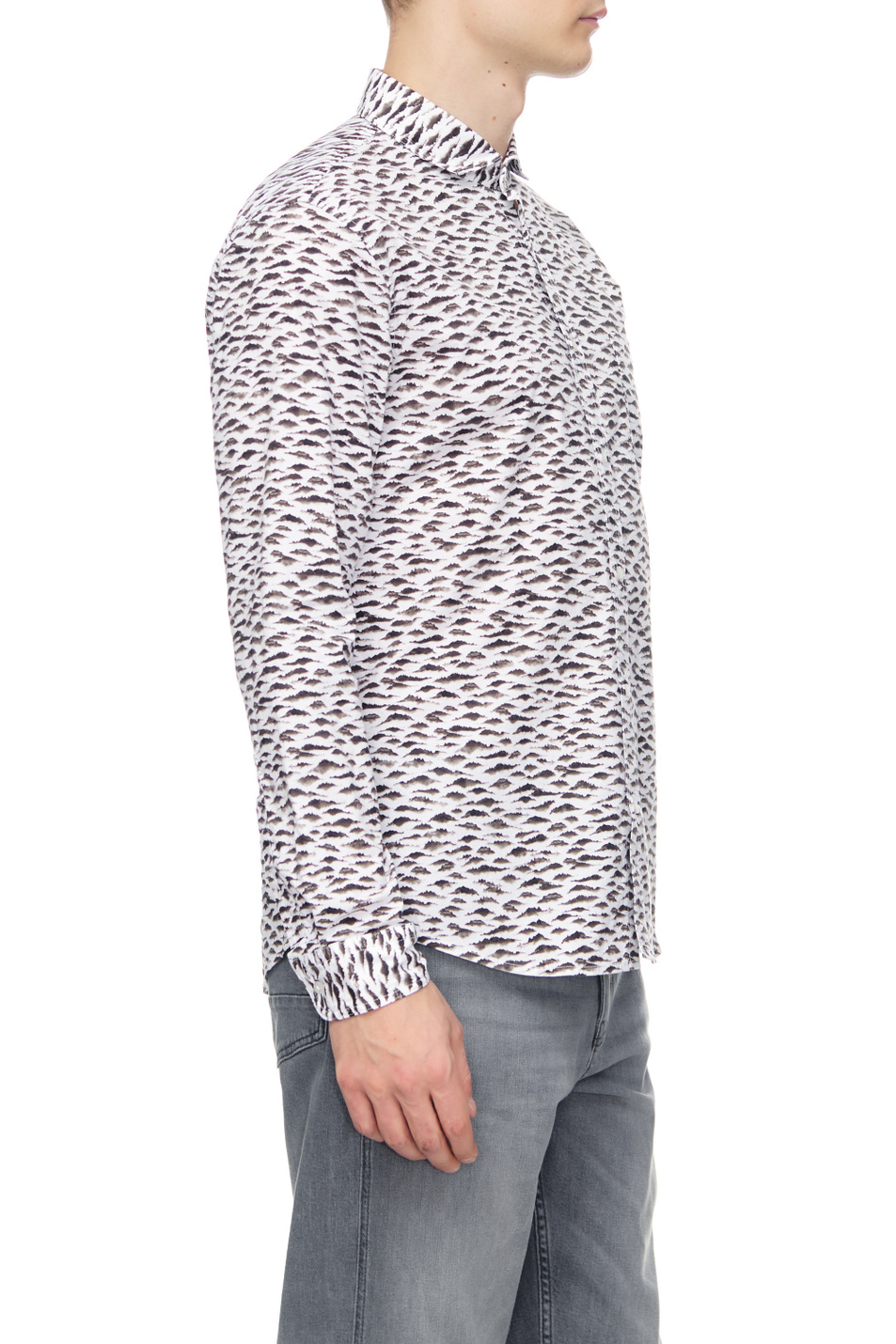 Мужской BOSS Рубашка из эластичного хлопка с принтом (цвет ), артикул 50475932 | Фото 3
