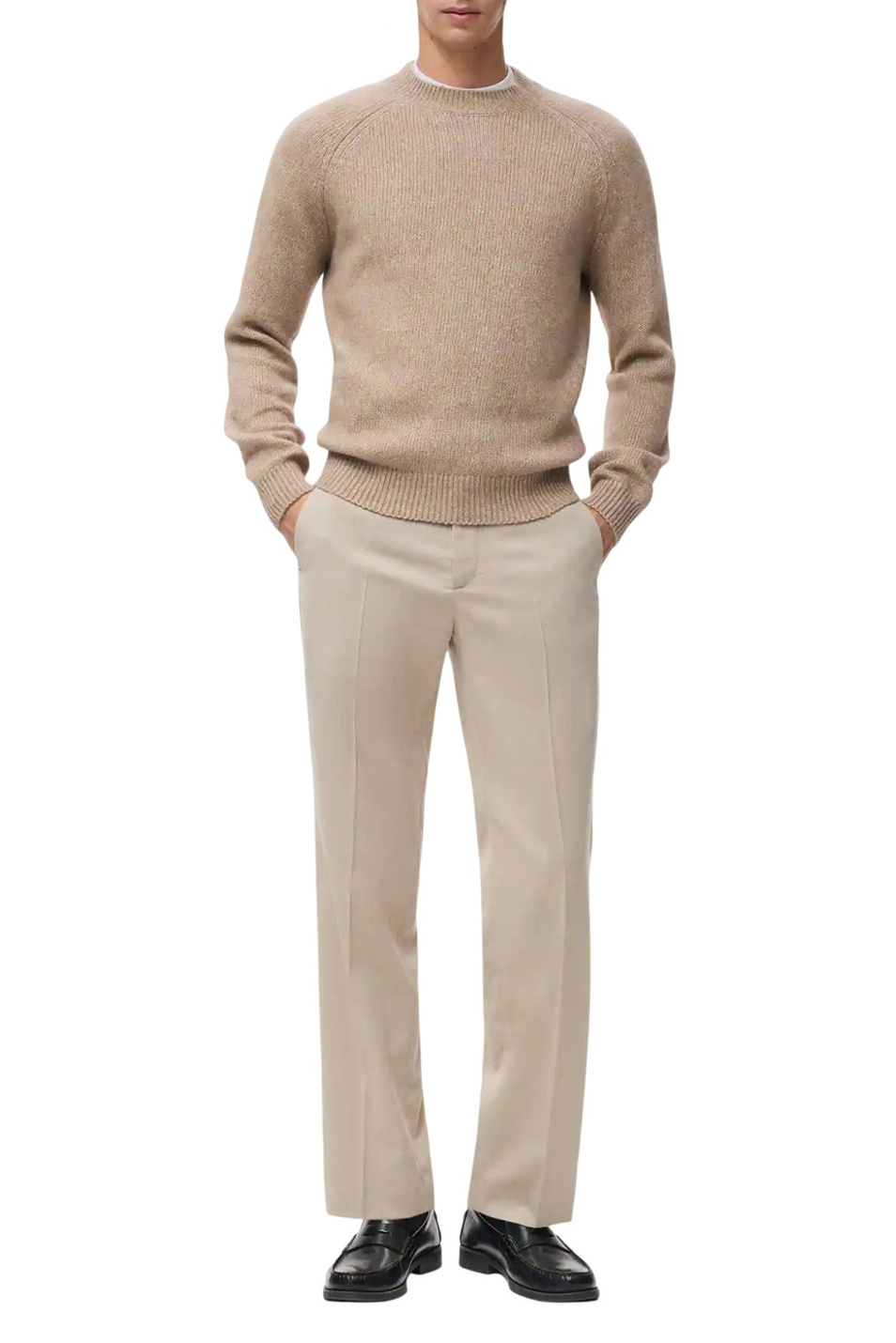 Мужской Mango Man Джемпер CRIS однотонный (цвет ), артикул 17007908 | Фото 2