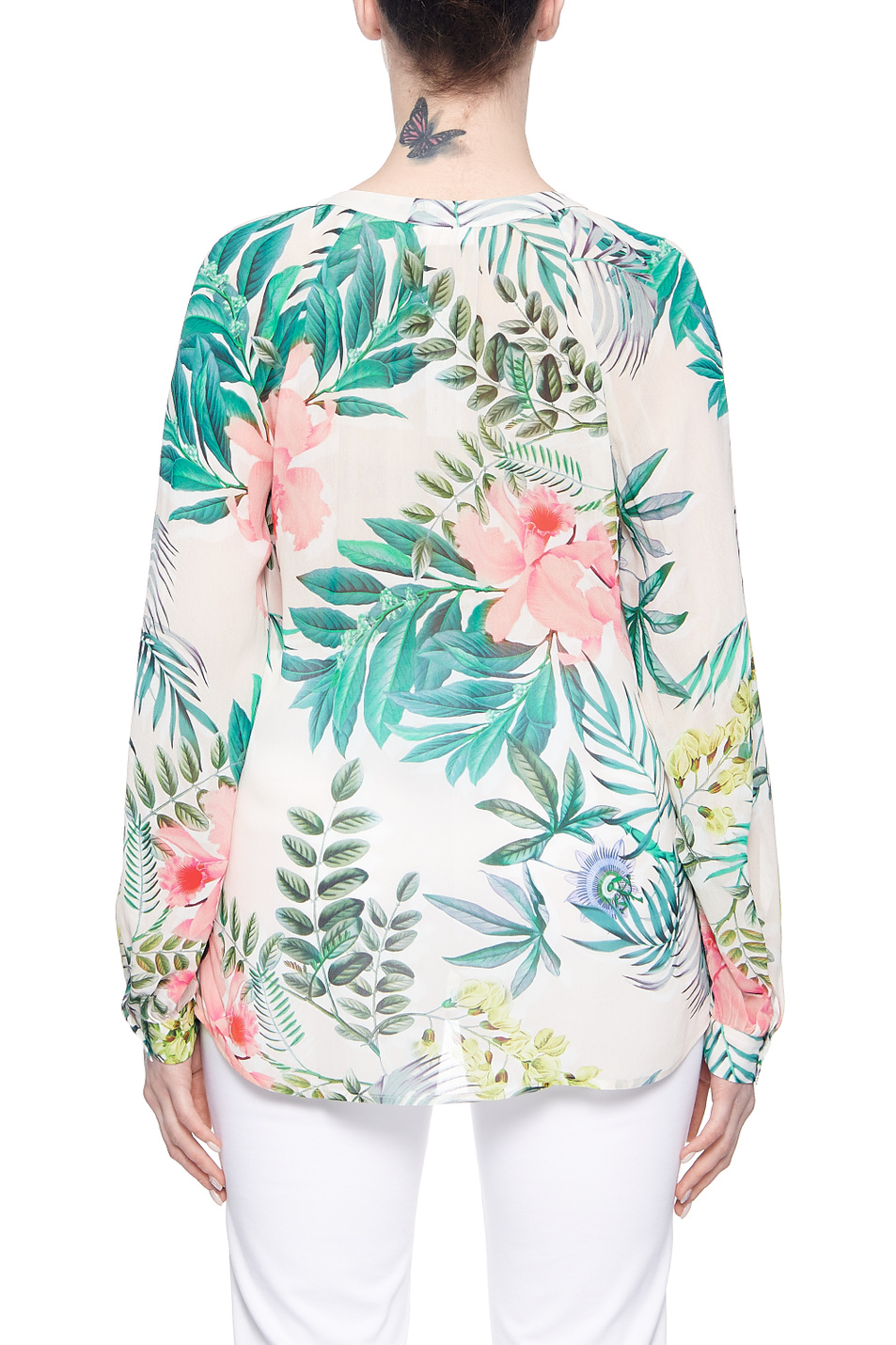 Женский Gerry Weber Блузка из вискозы с V-образным вырезом (цвет ), артикул 560043-31555 | Фото 4