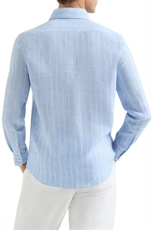 Мужской Brunello Cucinelli Рубашка изо льна (цвет ), артикул MA6860627 | Фото 4