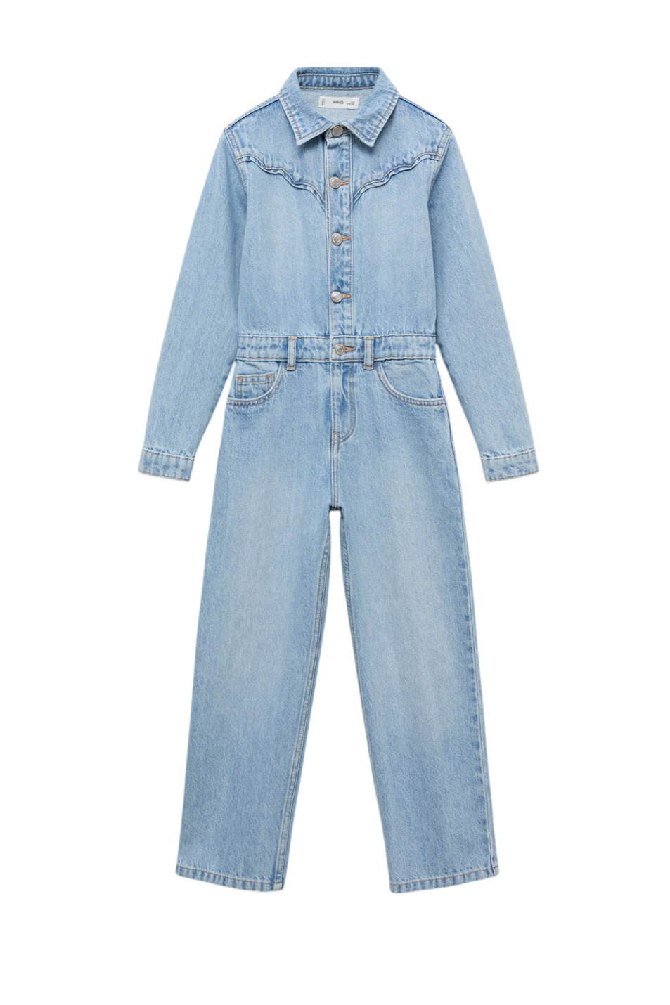 Девочкам Mango Kids Комбинезон WORKER джинсовый (цвет ), артикул 17083283 | Фото 1