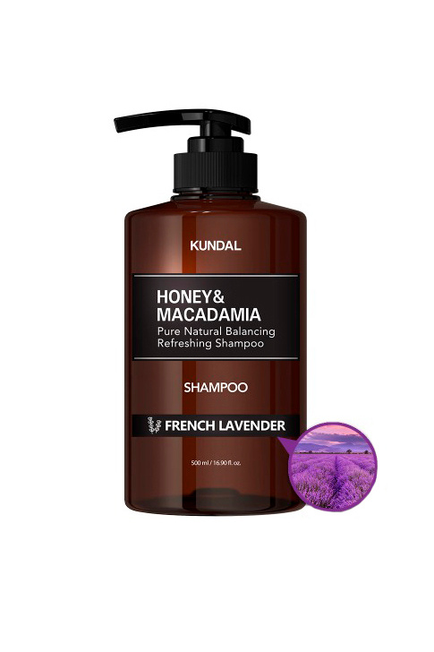 Не имеет пола KUNDAL Шампунь HONEY & MACADAMIA Shampoo FRENCH LAVENDER, 500 мл (цвет ), артикул K8809568745642 | Фото 1