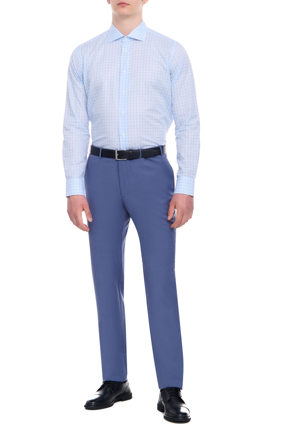 Мужской Canali Рубашка из хлопка и льна (цвет ), артикул 7C3GD02825 | Фото 2
