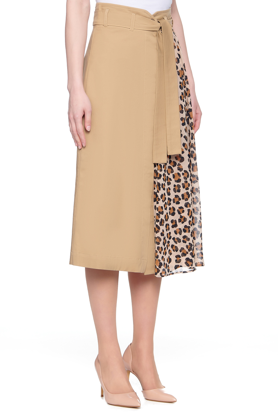 Liu Jo Комбинированная юбка с леопардовым принтом (цвет ), артикул CA1067T2398 | Фото 3