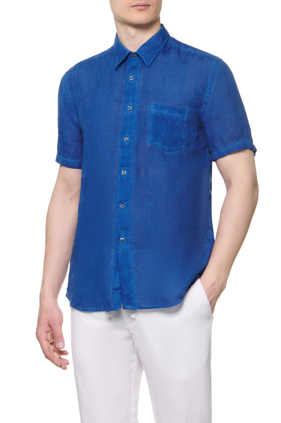 Мужской 120% Lino Рубашка из чистого льна (цвет ), артикул V0M13680000115S00 | Фото 1