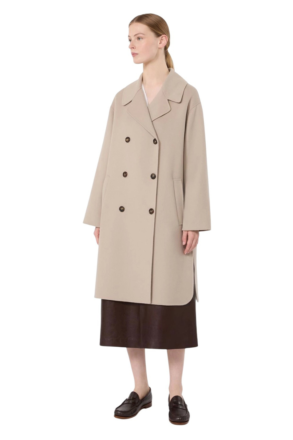 Пальто MAGNOLIA из шерсти|Основной цвет:Бежевый Женский Max Mara Пальто MAGNOLIA из шерсти (цвет ), артикул 2629016031 | Фото 3