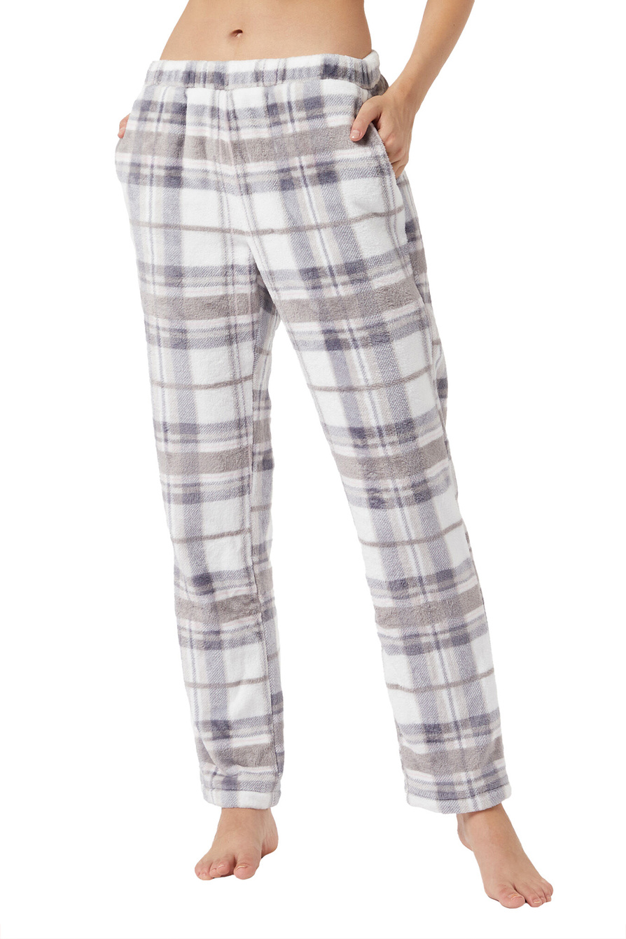 Etam ❤ женские пижамные брюки even в клетку со скидкой 20%, кремовый цвет,размер , цена 79.99 BYN