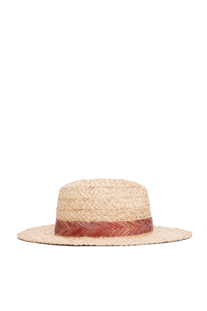 Плетеная соломенная шляпа SUMMER|Основной цвет:Бежевый|Артикул:27005919 | Фото 1