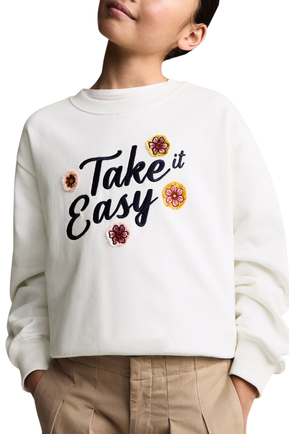Девочкам Mango Kids Свитшот EASY с вышивкой (цвет ), артикул 77037702 | Фото 3