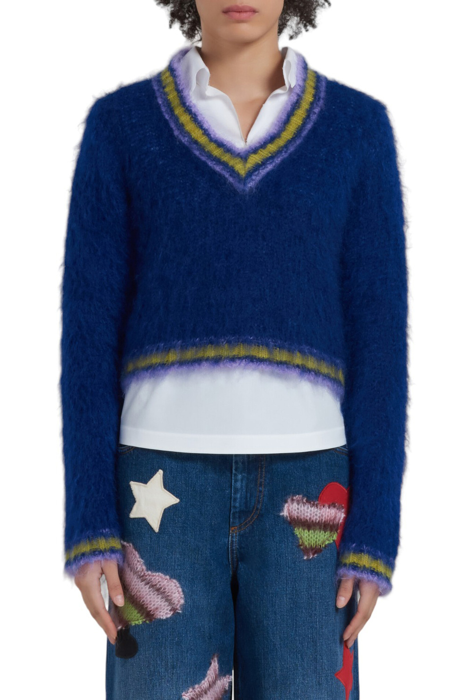 Женский Marni Пуловер с контрастной вставкой (цвет ), артикул CVMD0108Q0-UFU108 | Фото 3